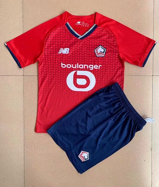 Kids-Lille 21/22 Home Soccer Jersey